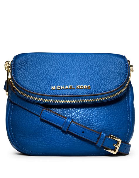 michael kors blue crossbody purse preowned|Michael Kors shoulder bag blue.